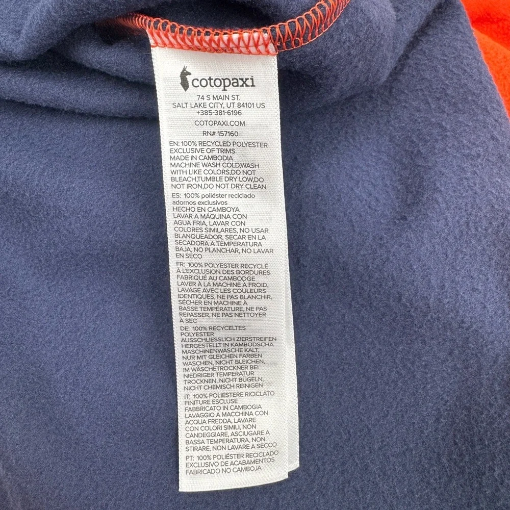 Cotopaxi Amado Fleece Jacket Half Zip Pullover Men’s M Colorblock Logo NWT